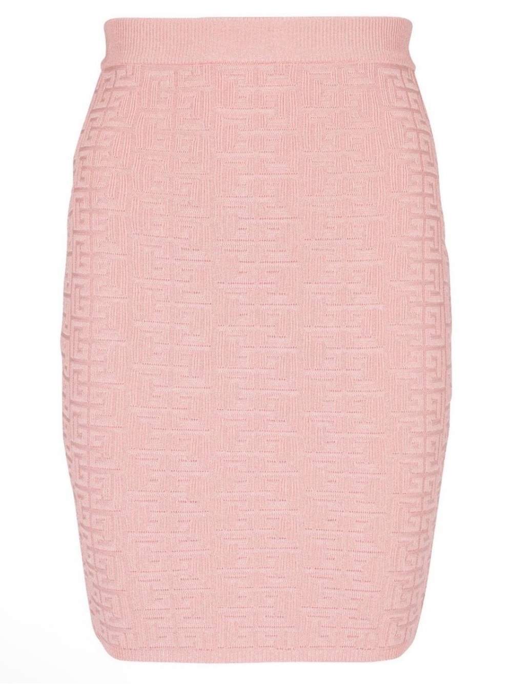 Balmain Blush Pink Knit Pencil Skirt